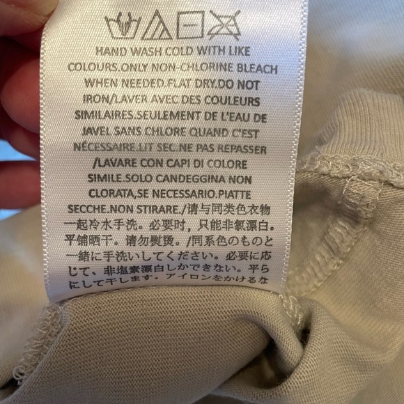 ESSENTIALS Fear of God Beige Khaki Cotton Jersey Long Sleeve T-Shirt Size XL - Picture 6 of 8